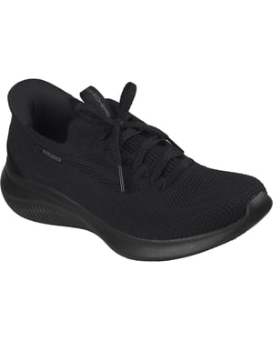 Skechers Ultra Flex 4.0 Polyester Women's Black / Black Sole Trainers