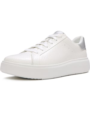 Fitflop RTG Veterschoenen van Leer voor Dames Urban Wit/Zilver Sneakers