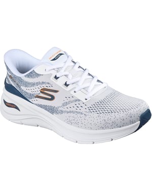 Skechers Arch Fit 3.0 Textile Men's White Mesh/Tpu/Navy Trim Trainers