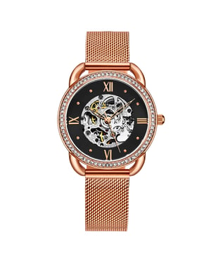 Rosen Guld och Svart Automatisk 36mm