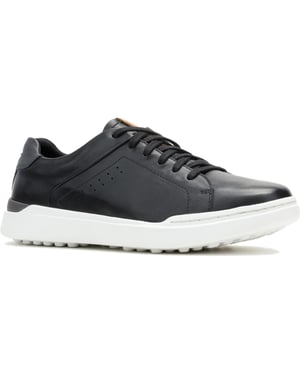 Hush Puppies Wes Leren Mannen Zwarte Sneakers