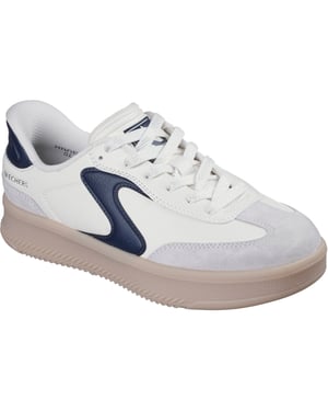 Skechers Hotshot HI - Verhoogde Luxe Polyurethaan Dames Sneakers Off White/Navy