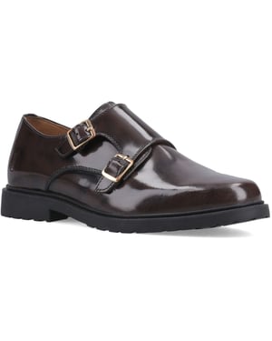Hush Puppies Verity Hi-Shine Leer Dames Chocolade Schoenen