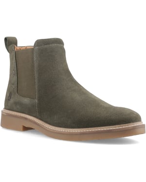 Hush Puppies Gareth Chelsea Leather Men's Khaki Boots