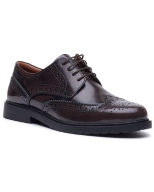 Hush Puppies Verity Hi-Shine Läder Dam Choklad Brogues Skor