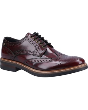 Base London Woburn Excel Läder Herrskor Bordo Brogues