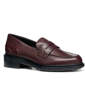 Geox D Walk Pleasure F Läder Kvinno Vin Moccasins Skor