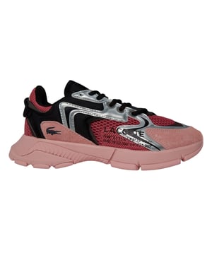Lacoste Dames L003 Neo-leer, stevige platte sneakers (Bloemenroze)