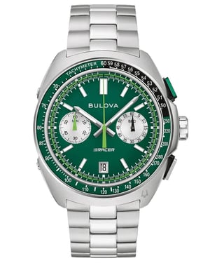 Bulova Racer Heren Horloge Zilverkleurig 98B468