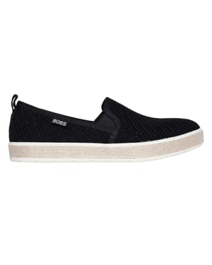Skechers Geweven espadrilles voor dames (Zwart)