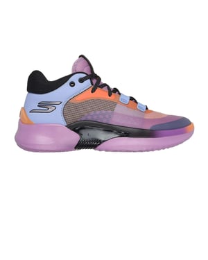 Skechers Resagrip Speckle basketbalschoenen voor heren (Paars/Oranje)