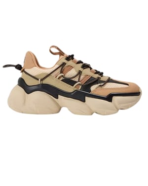 Steve Madden Damesschoenen met dikke zool (Kaki/Zwart)