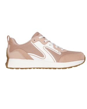 Skechers Dames Gusto Suède Paneel Sneakers (Tan)