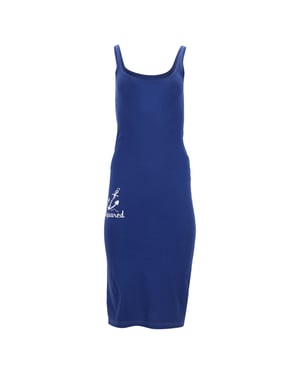 Dsquared2 mouwloze midi-jurk van blauw katoen