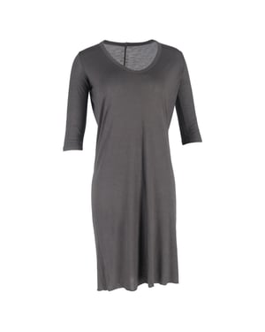 Rick Owens mini-jurk met ronde hals in grijs katoen