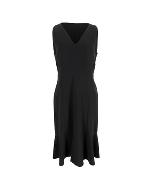 Max Mara Midiklänning i svart polyester