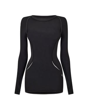 Skins A400 basislaagshirt met lange mouwen voor dames (Zwart)