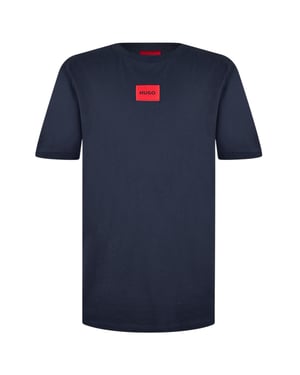Hugo Diragolino T-shirt voor heren met logo op de borst (Donkerblauw)