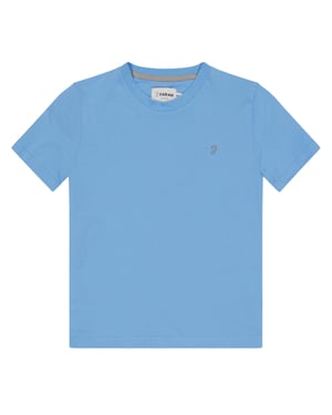 Farah Kinderen/Kids Denny Geborduurd Logo T-Shirt (Blauw)