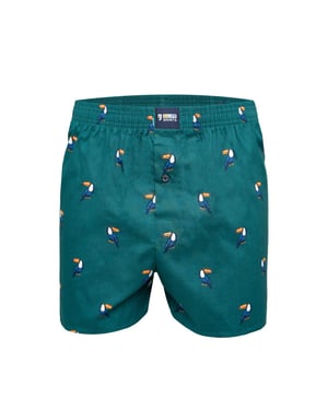 Happy Shorts X heren wijde boxershort met binnenbroek toekan print