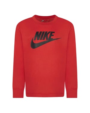 Nike Futura Swoosh T-shirt met lange mouwen voor kinderen (Universiteitsrood)