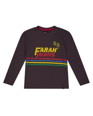Farah Kinder/Kinder-T-shirt met lange mouwen en logo (Rood)