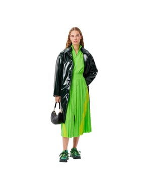 Lacoste Dames Kleurblok Sweatshirt Jurk (Groen)