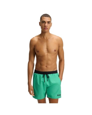 Boss Heren Zwemshort Zeesterren (Helder groen)