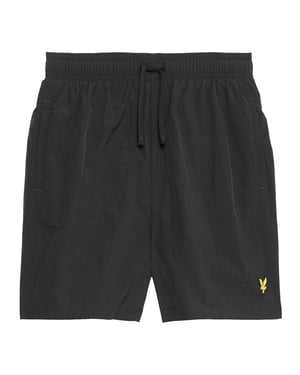 Lyle & Scott Zwemshort met koord voor jongens (Jet Zwart)