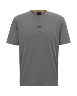 Boss Oversized T-shirt voor heren met Tchup-logo (Donkergrijs)