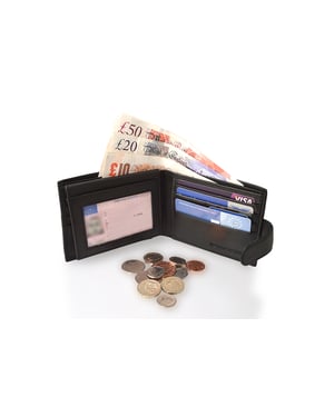 Woodland Leather Black 4.5" RFID Multi Pocket Wallet