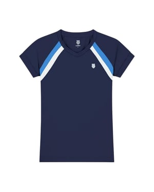 K-Swiss Dames/Dames Core V Hals T-shirt (Marine)