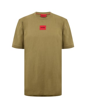 Hugo Diragolino T-shirt voor heren met logo op de borst (Groen)