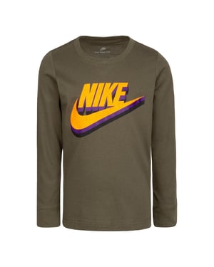 Nike Kinder/Kinder-T-shirt met lange mouwen en logo (Groen)