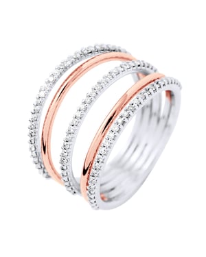Diamond Ring 0.45 Cts White Gold en Rose Jewelry