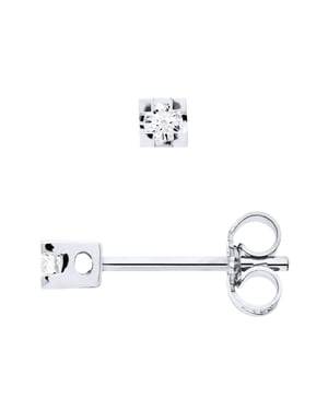 Diamanten oorbellen set met 0060 Cts Klauwen Jewelry 925