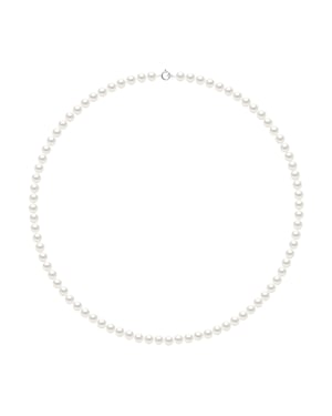 Ketting Water Pearl Rank Sweet Ronde 5-6mm White White Gold 18k