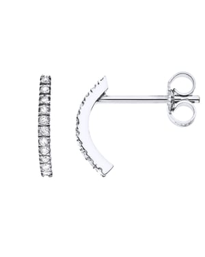 Half Hoop 0090 Cts Diamond Jewellery White Gold