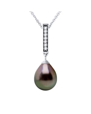 Ketting Jewelry Tahitian Pearl 8-9 mm Pear 925