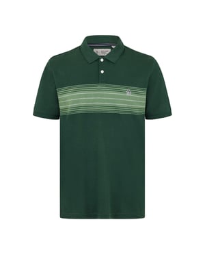Original Penguin Heren Gestreept Polo Shirt (Groen)