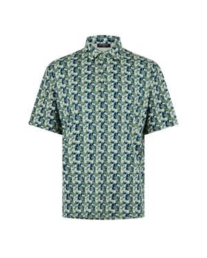 Farah Trawick geometrisk polotröja för herr (Frosty Green)