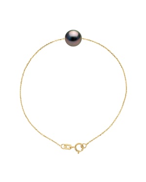 Armband Tahitian Pearl Ronde 8-9 mm ketting forcat Yellow Gold