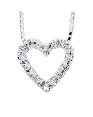 DIADEMA - Halsband med diamanter - Vitguld - Venetiansk kedja