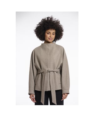 Rino & Pelle short coat with collar cornelia.7002611 10904 toffee melange