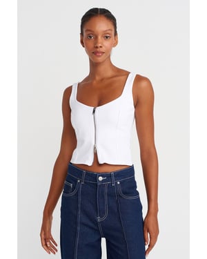 Mouwloze Vierkante Halter Crop Top