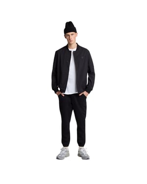 Lyle & Scott Heren Sweatbroek met geribde tailleband (Zwart)