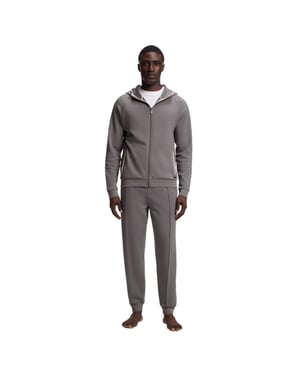 Boss Heren Sense Slim Joggers met patroon (Donkergrijs)