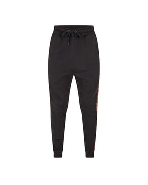 Criminal Damage Mens Trio Fleece Joggers med resår i nederkanten (Svart)