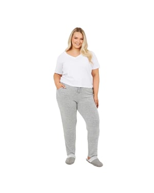 Brave Soul Dam/Lady Heathered Straight Sweatpants (Grå marl)