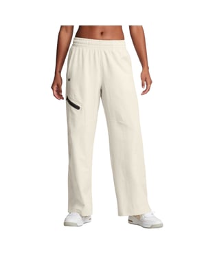 Under Armour Dam/Ladies Unstoppable Woven Zip Pocket Relaxed Fit Joggers (Vit)